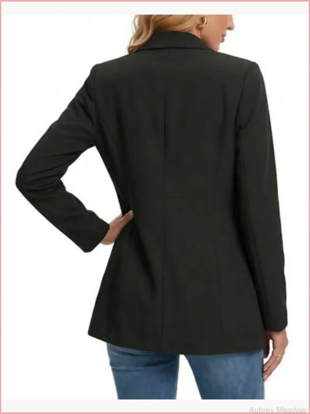 Double Breasted Blazer Suit Jacket Work Office Business Casual Lapel Oversized